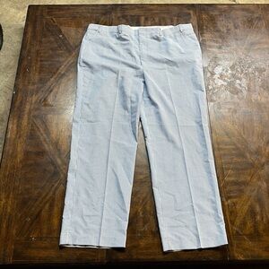 Vintage Striped Light Blue Dress Pants with adjustable waistband
